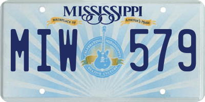 MS license plate MIW579