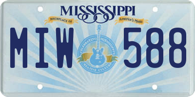 MS license plate MIW588