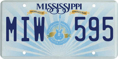 MS license plate MIW595