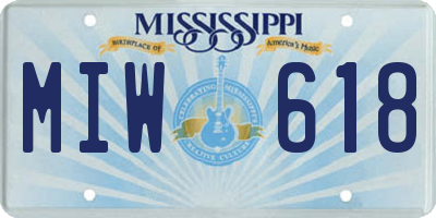 MS license plate MIW618