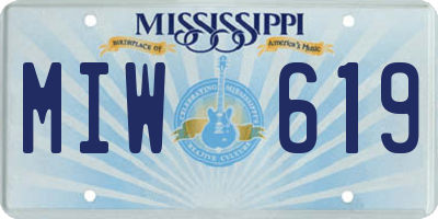 MS license plate MIW619