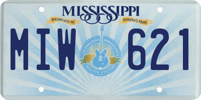 MS license plate MIW621