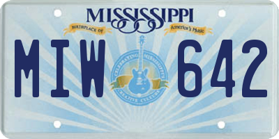 MS license plate MIW642