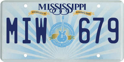 MS license plate MIW679