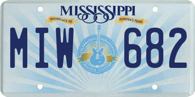MS license plate MIW682