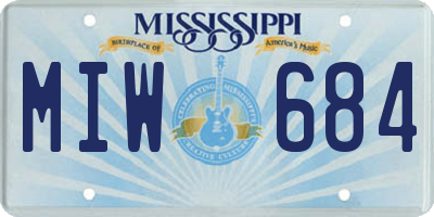 MS license plate MIW684