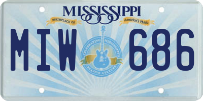 MS license plate MIW686