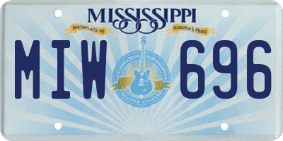 MS license plate MIW696