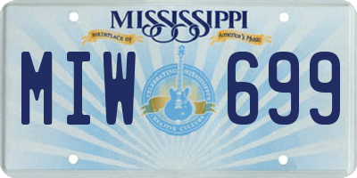 MS license plate MIW699
