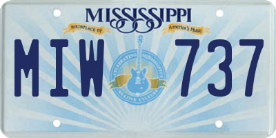 MS license plate MIW737