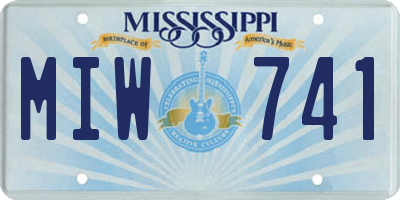 MS license plate MIW741
