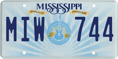 MS license plate MIW744