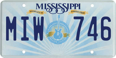 MS license plate MIW746