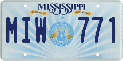 MS license plate MIW771