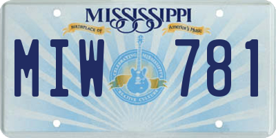 MS license plate MIW781