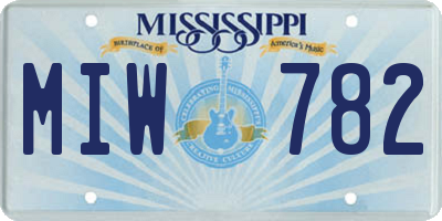 MS license plate MIW782