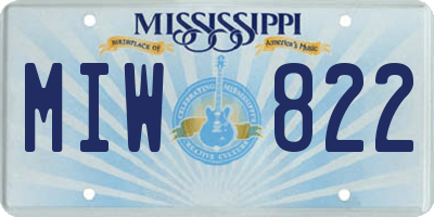 MS license plate MIW822