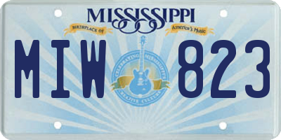 MS license plate MIW823