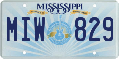 MS license plate MIW829