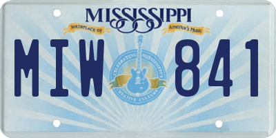 MS license plate MIW841