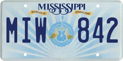 MS license plate MIW842