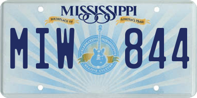 MS license plate MIW844