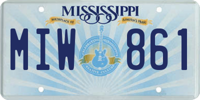 MS license plate MIW861