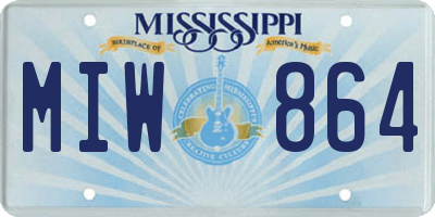 MS license plate MIW864