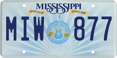MS license plate MIW877