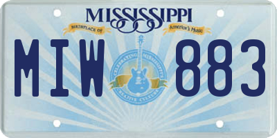 MS license plate MIW883