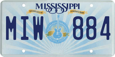 MS license plate MIW884