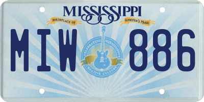 MS license plate MIW886