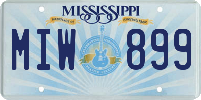 MS license plate MIW899