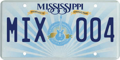 MS license plate MIX004