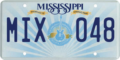MS license plate MIX048
