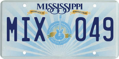 MS license plate MIX049