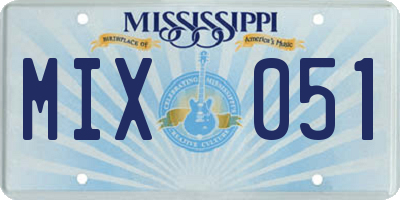 MS license plate MIX051