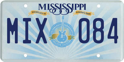 MS license plate MIX084