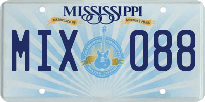 MS license plate MIX088