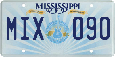 MS license plate MIX090
