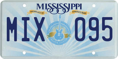 MS license plate MIX095