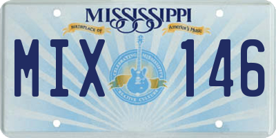 MS license plate MIX146