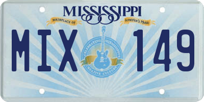 MS license plate MIX149