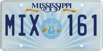 MS license plate MIX161