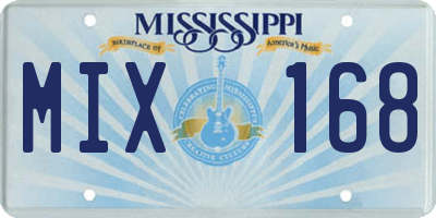 MS license plate MIX168
