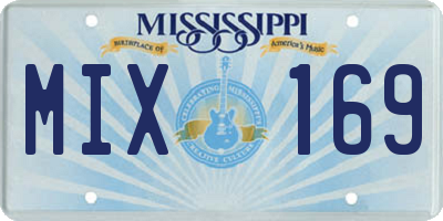 MS license plate MIX169