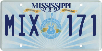MS license plate MIX171