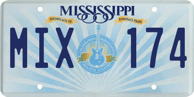 MS license plate MIX174