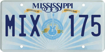 MS license plate MIX175