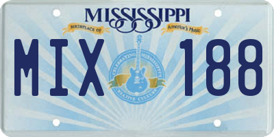 MS license plate MIX188